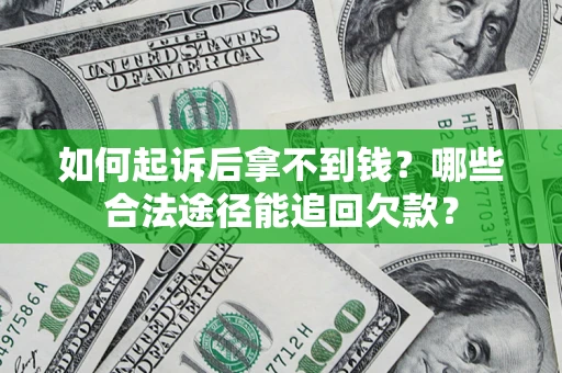 武汉如何起诉后拿不到钱？哪些合法途径能追回欠款？