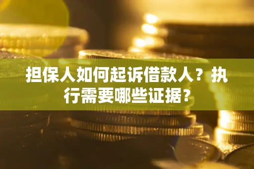 武汉担保人如何起诉借款人？执行需要哪些证据？