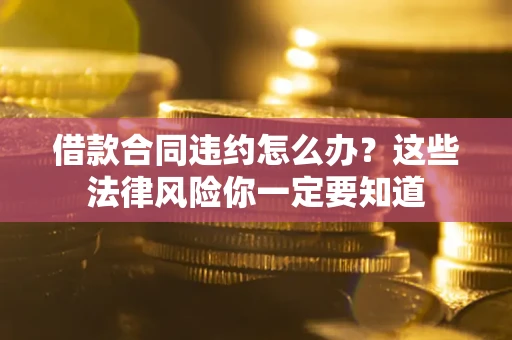 武汉借款合同违约怎么办？这些法律风险你一定要知道