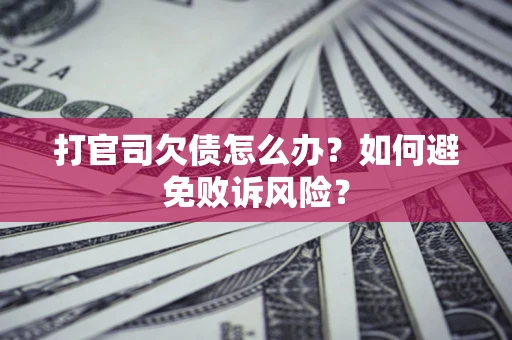 武汉打官司欠债怎么办？如何避免败诉风险？