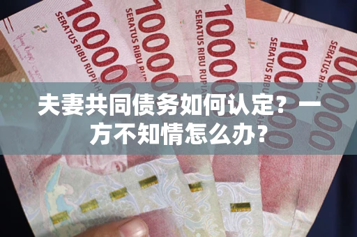 武汉夫妻共同债务如何认定？一方不知情怎么办？