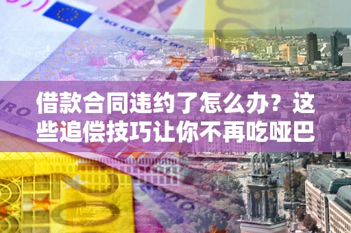武汉借款合同违约了怎么办？这些追偿技巧让你不再吃哑巴亏