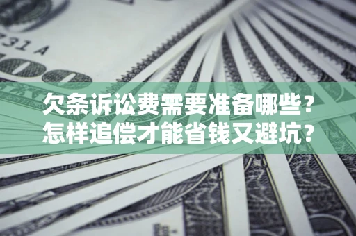 武汉欠条诉讼费需要准备哪些？怎样追偿才能省钱又避坑？