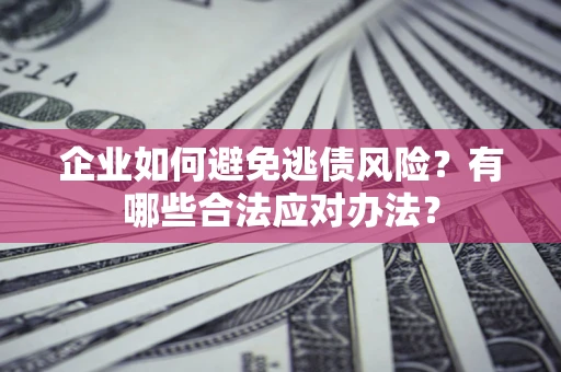 武汉企业如何避免逃债风险？有哪些合法应对办法？