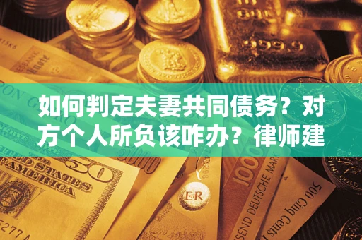 武汉如何判定夫妻共同债务？对方个人所负该咋办？律师建议