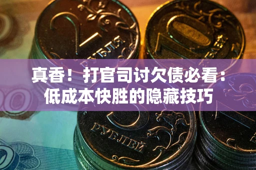 武汉真香！打官司讨欠债必看：低成本快胜的隐藏技巧