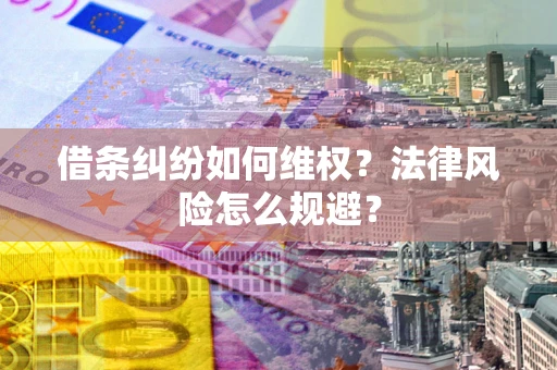 武汉借条纠纷如何维权？法律风险怎么规避？