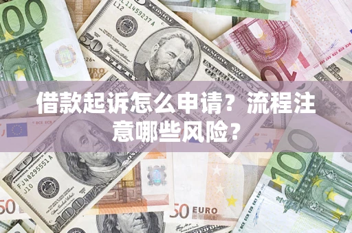 武汉借款起诉怎么申请？流程注意哪些风险？