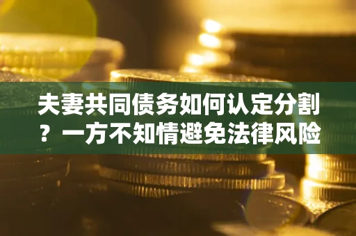武汉夫妻共同债务如何认定分割？一方不知情避免法律风险必看！